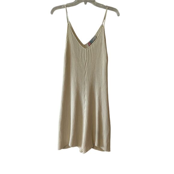 Free People Beach Nola Sweater Romper Gardenia Cream Color Large Womens - Picture 3 of 8